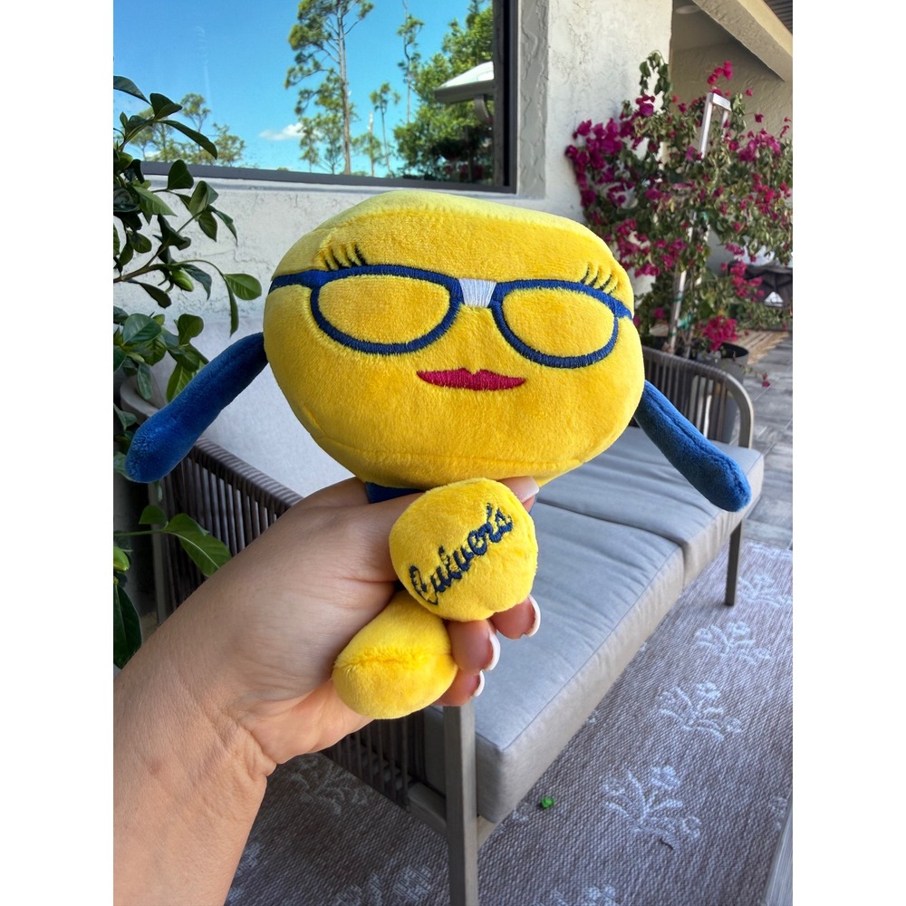 Culvers Plush Stuffed Animal Yellow Character with Blue Glasses Collectible